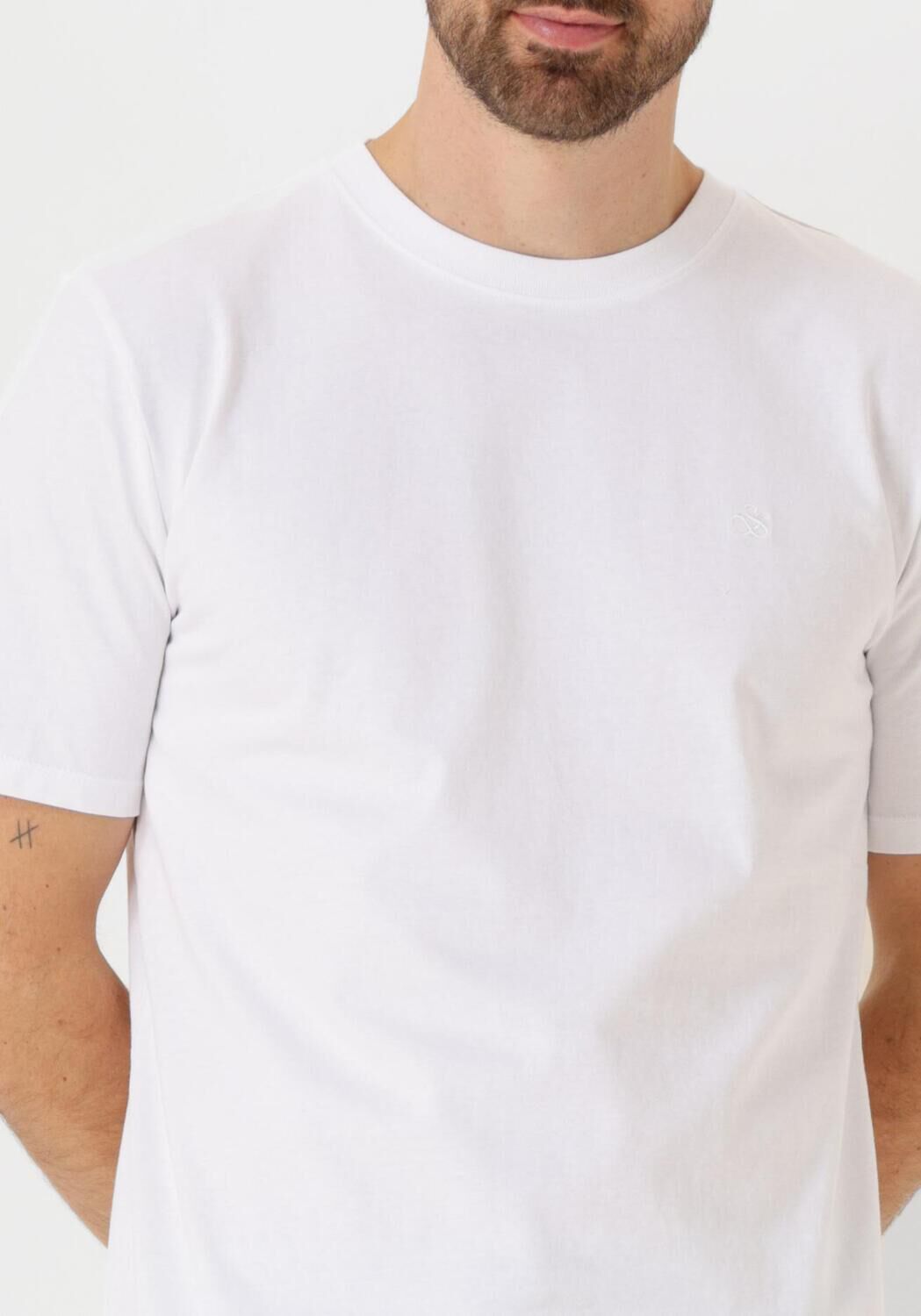 SCOTCH & SODA Heren Polo's & T-shirts Logo T-shirt Wit
