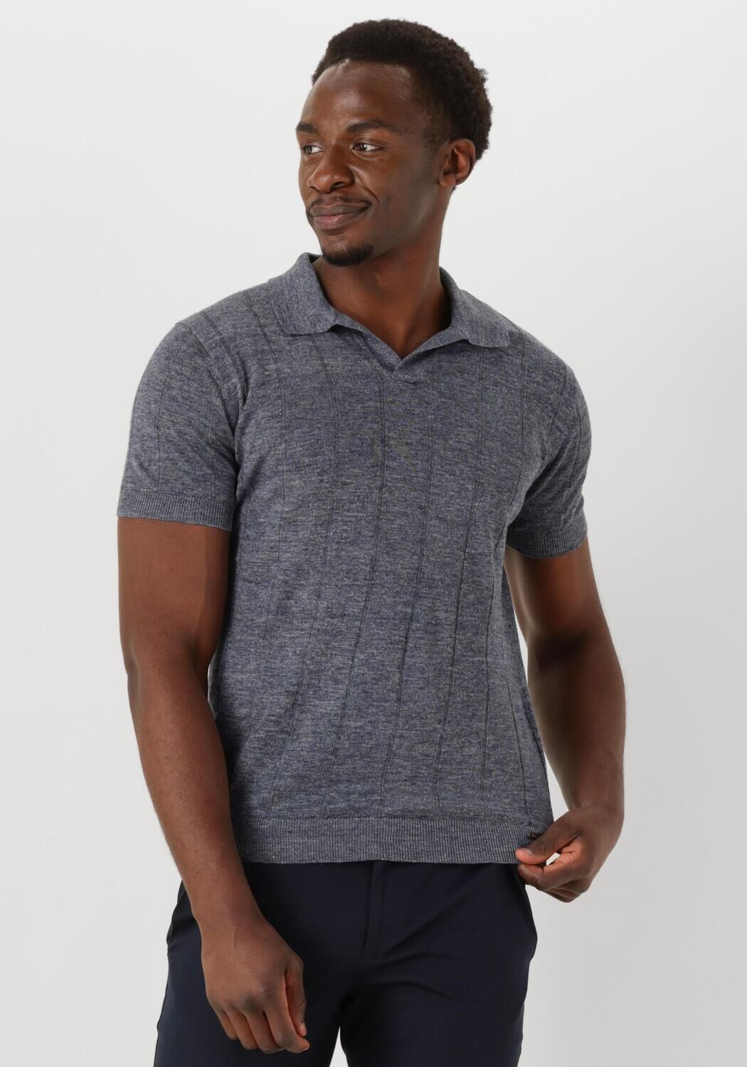 GENTILUOMO Heren Polo's & T-shirts Polo No Button Ss K2020-275 Blauw