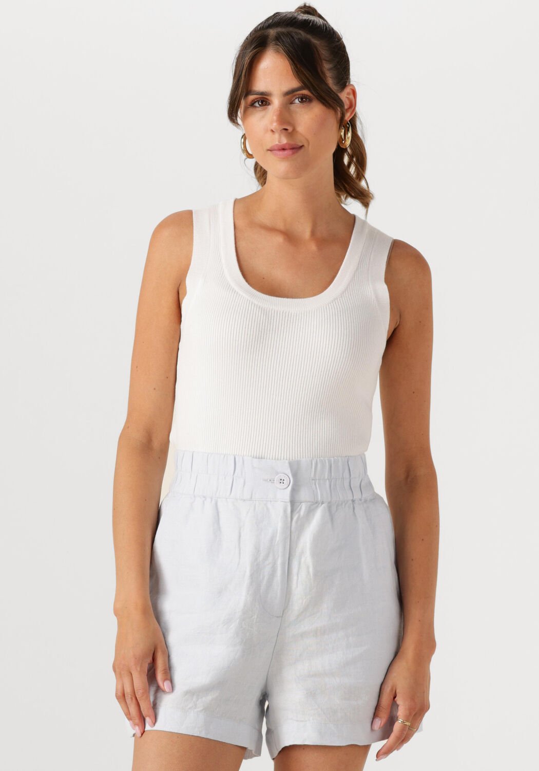 YDENCE Dames Tops & T-shirts Knitted Top Keely Wit