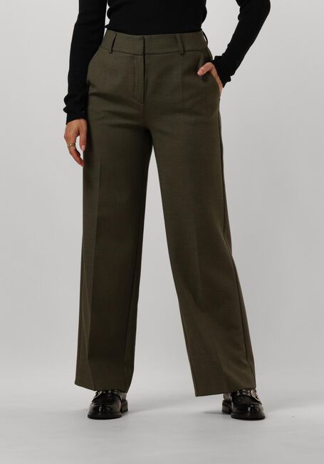 Groene SELECTED FEMME Pantalon SLFRITA MW WIDE PANT - large