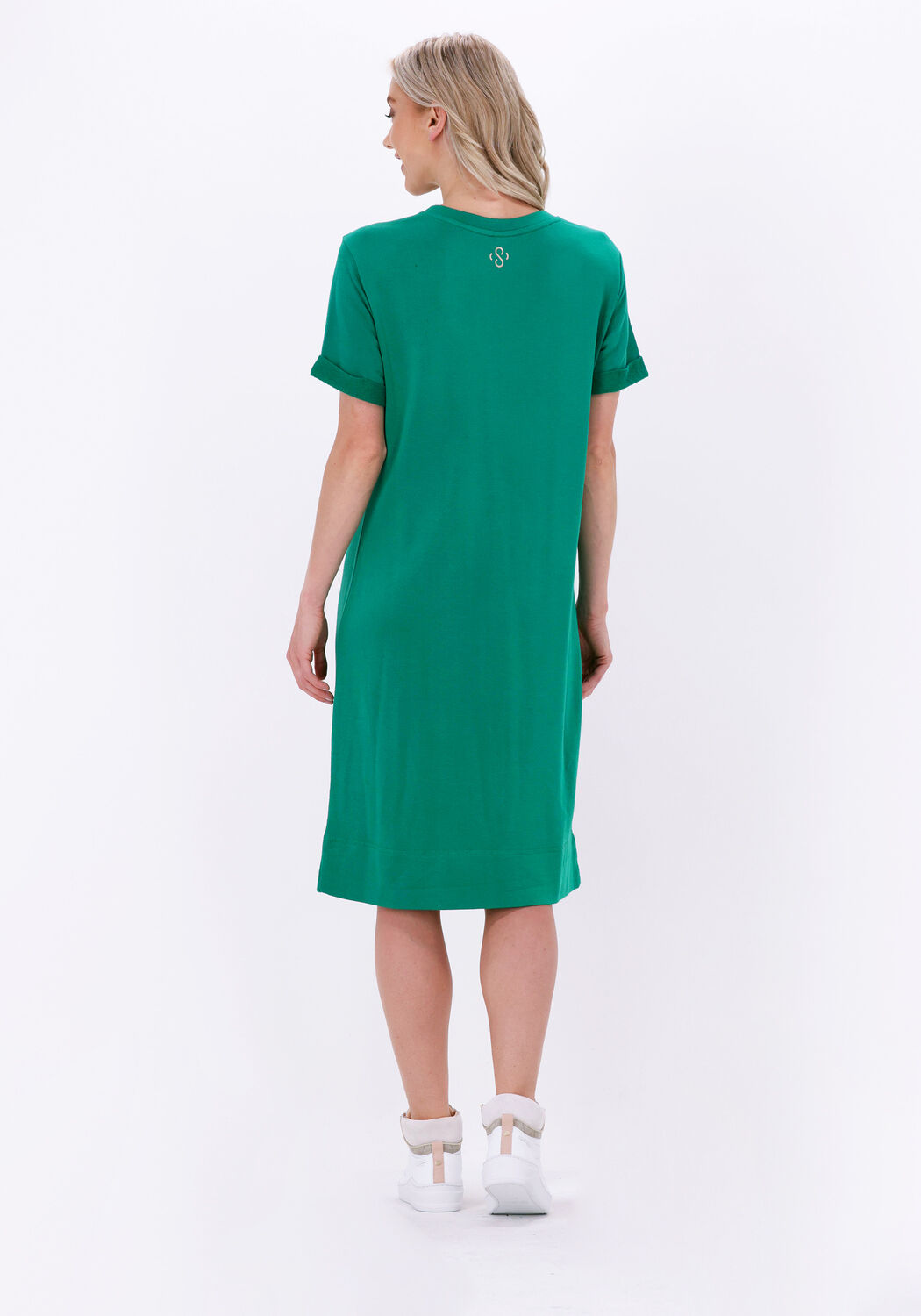 groene summum midi jurk dress fluid sweat