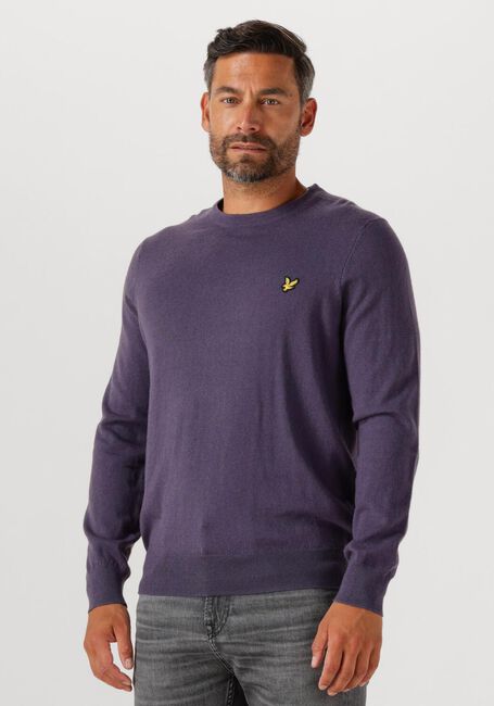 Grijze LYLE & SCOTT Trui COTTON MERINO CREW NECK JUMPER - large