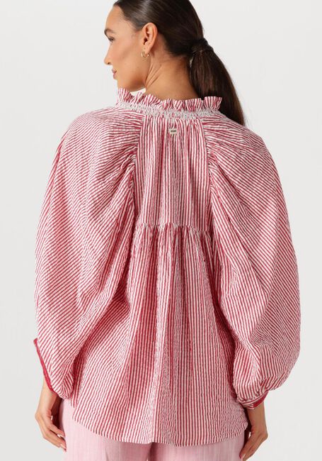 Rode POM AMSTERDAM Blouses BLOUSE SEERSUCKER RED WHITE - large