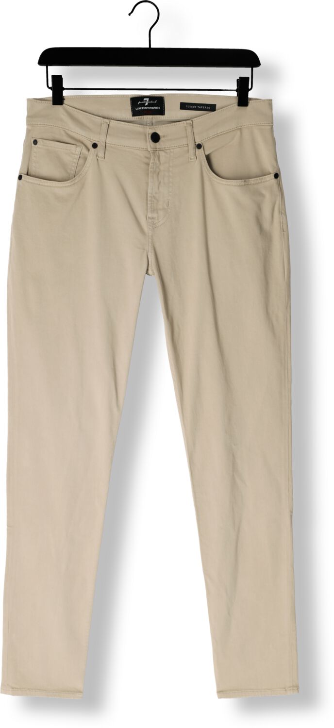 7 FOR ALL MANKIND Heren Jeans 5-pocket Slimmy Stretch Sateen Beige