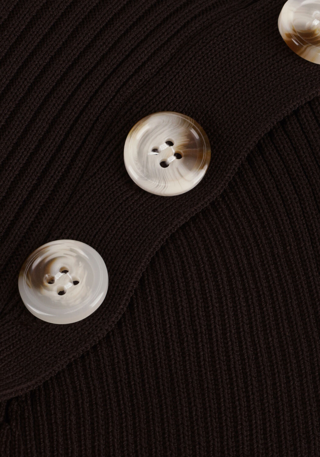 Bruine NOTES DU NORD Midi jurk FONDA KNITTED DRESS - large