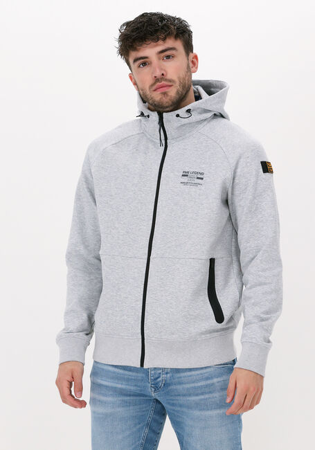 Lichtgrijze PME LEGEND Jack ZIP JACKET INTERLOCK SWEAT - large