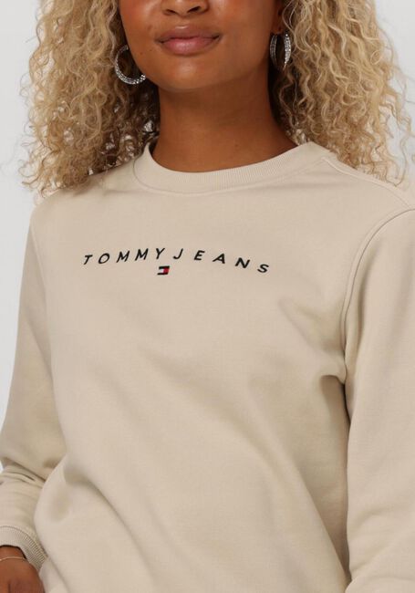 Beige TOMMY JEANS Trui TJW REG LINEAR CREW - large