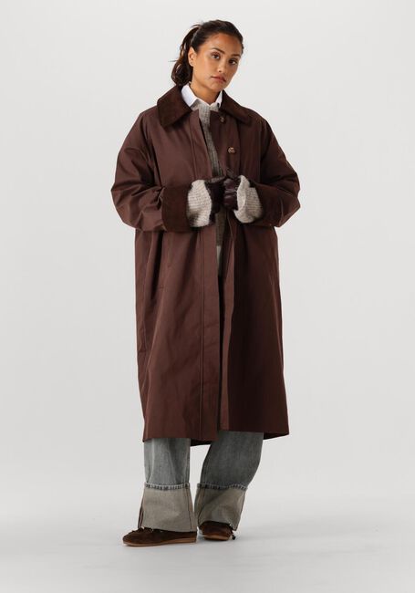 Bruine NEO NOIR Mantel ANNELI CORD COAT - large