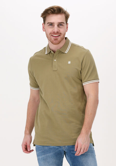 Groene G-STAR RAW Polo DUNDA SLIM STRIPE POLO S/S - large
