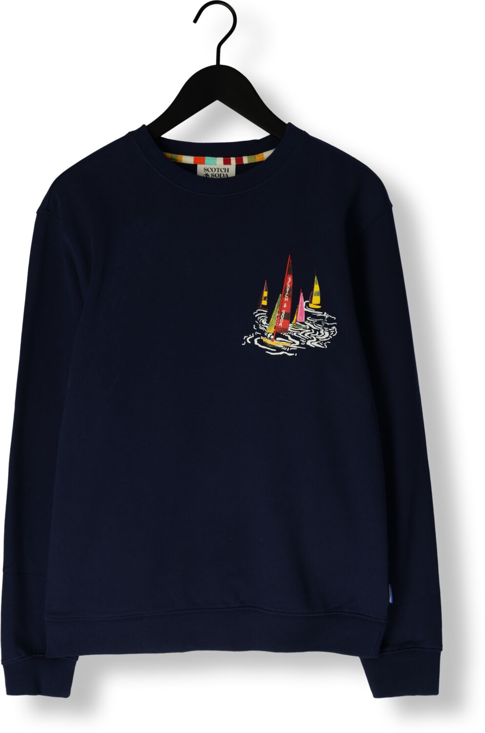 SCOTCH & SODA Heren Truien & Vesten Front Back Boating Artwork Sweatshirt Blauw
