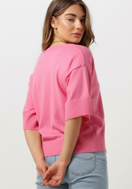 Roze MSCH COPENHAGEN Top MSCHESLINA RACHELLE 2/4 V NECK PULLOVER - large