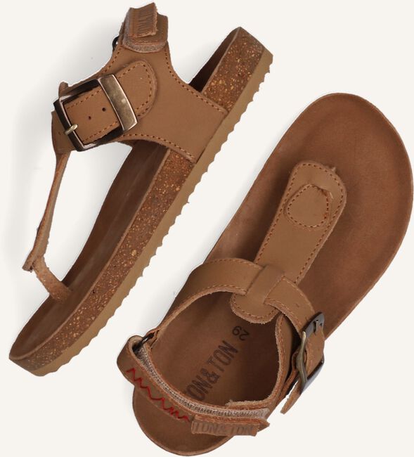 Bruine TON & TON Platte sandalen PL_OM001 Bruine TON & TON Platte sandalen PL_OM001 - large