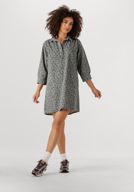 Grijze BY-BAR Midi jurk FLYNTH CHEETAH DRESS - large