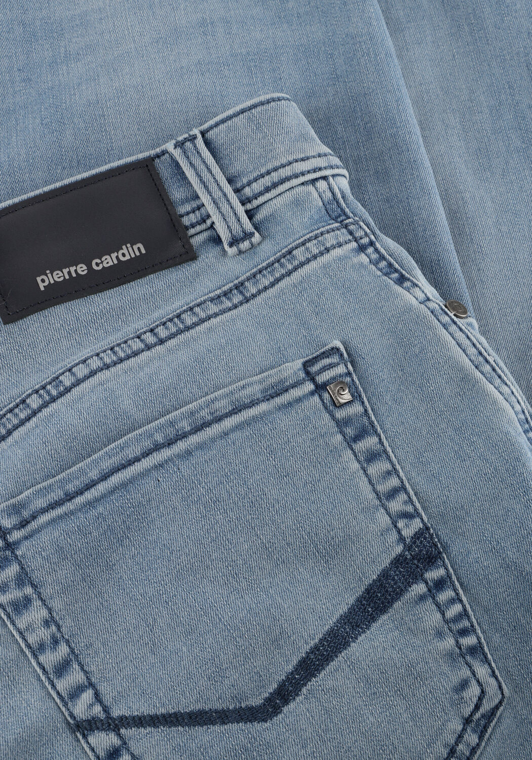 Lichtblauwe PIERRE CARDIN Slim fit jeans LYON TAPERED - large