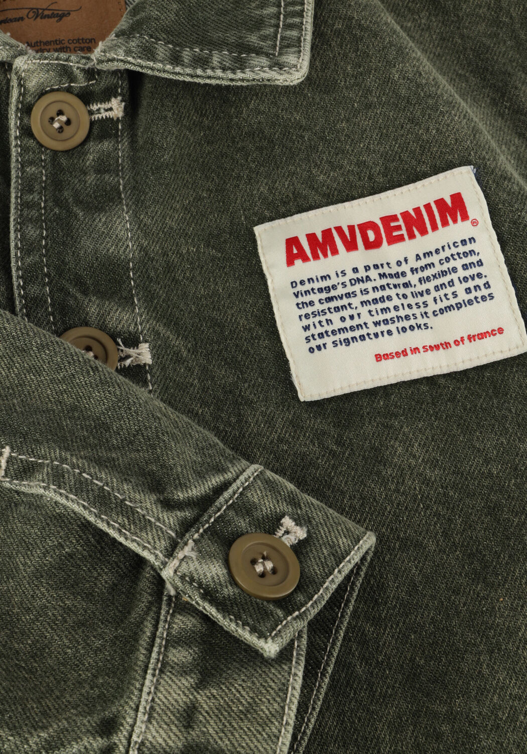 Olijf AMERICAN VINTAGE Spijkerjas UZATOWN - large