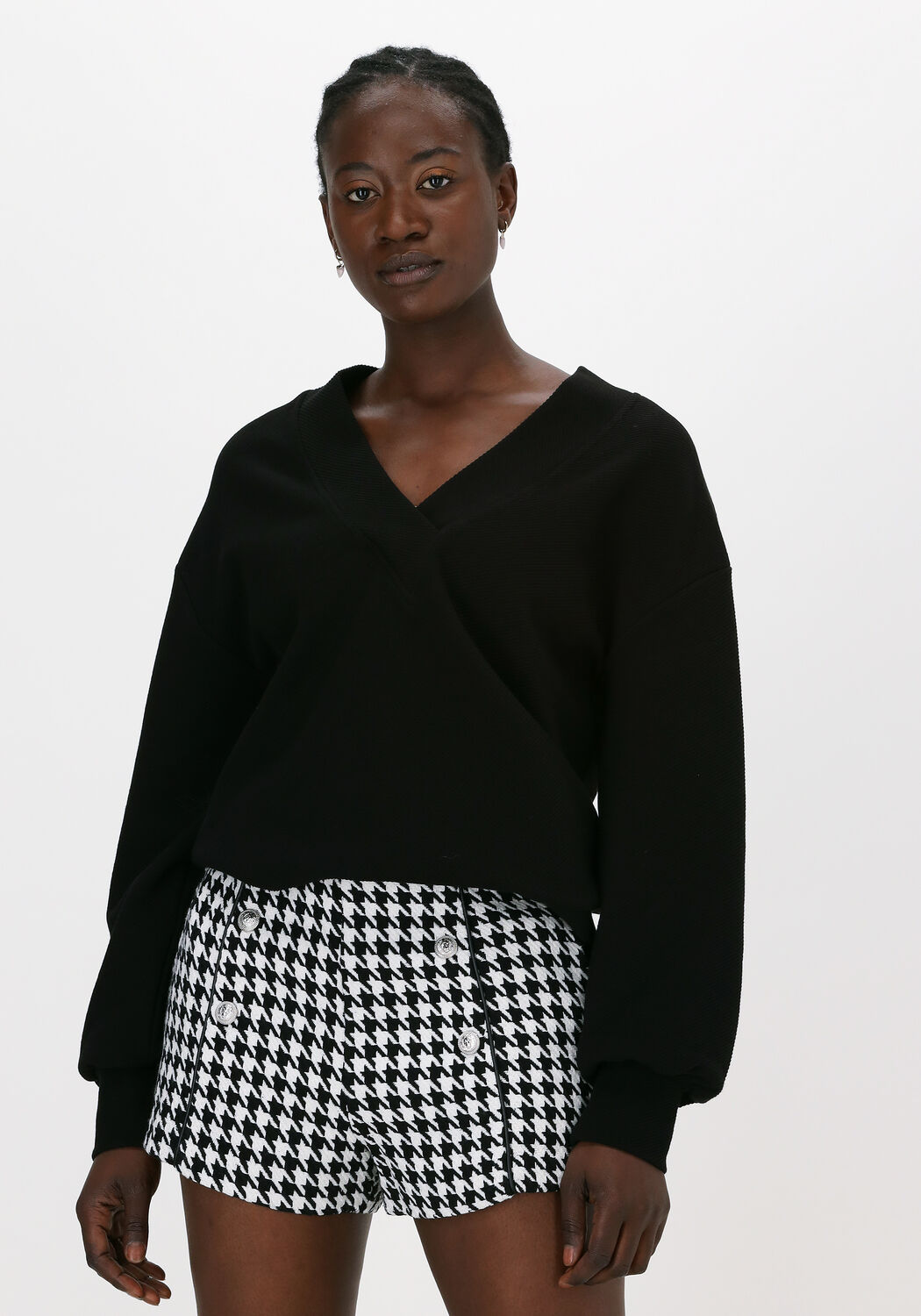 zwarte alix the label trui v neck pullover