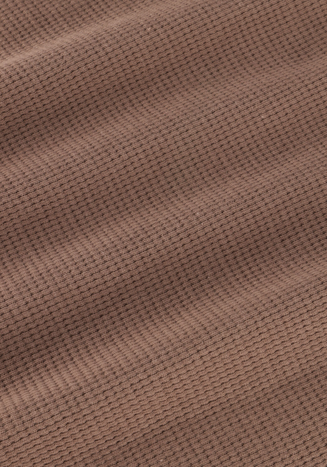 Bruine CALVIN KLEIN Sweater MONOLOGO BADGE WAFFLE LS TEE - large