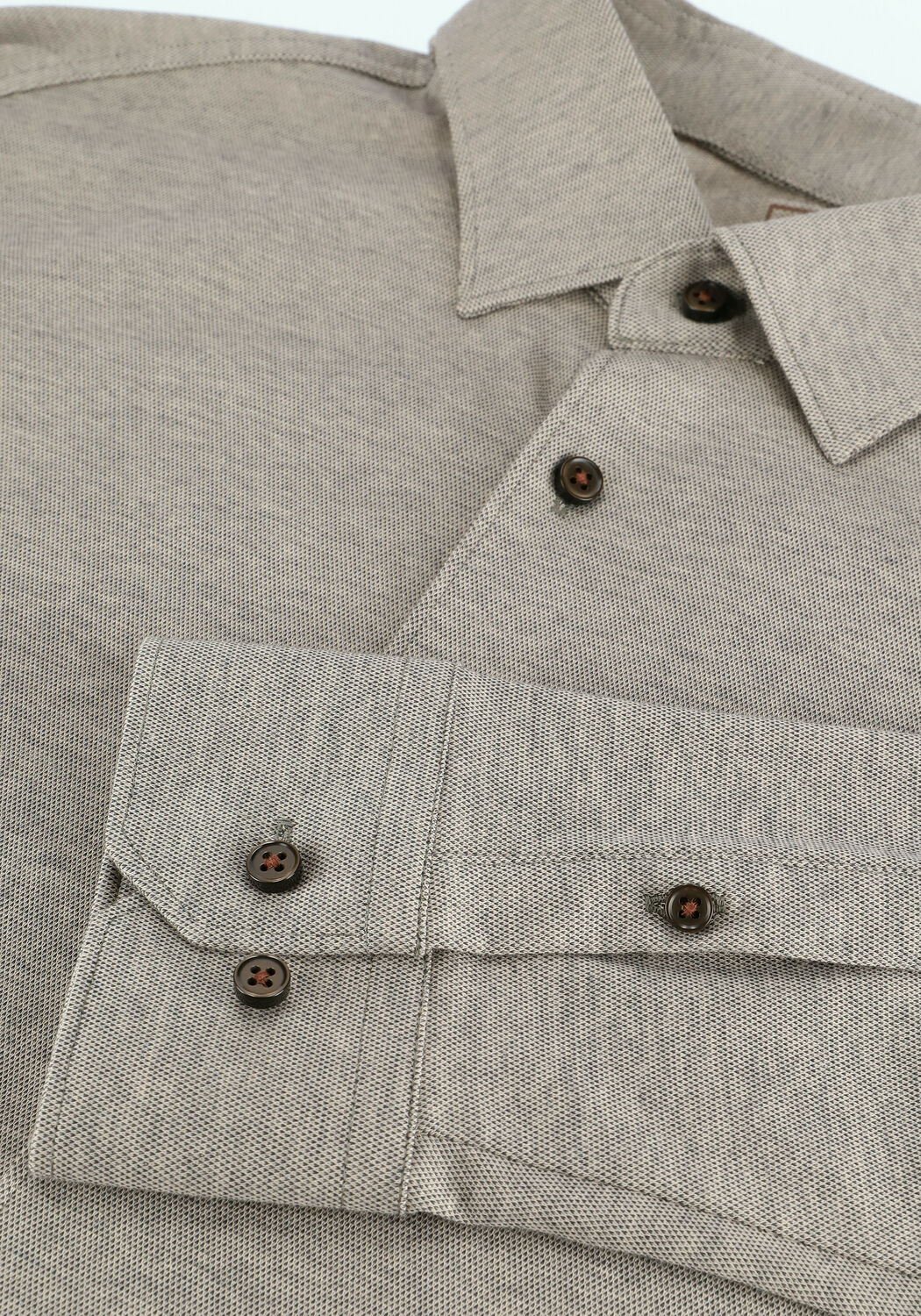 Taupe DESOTO Casual overhemd CASUAL KENT 1/1 - large