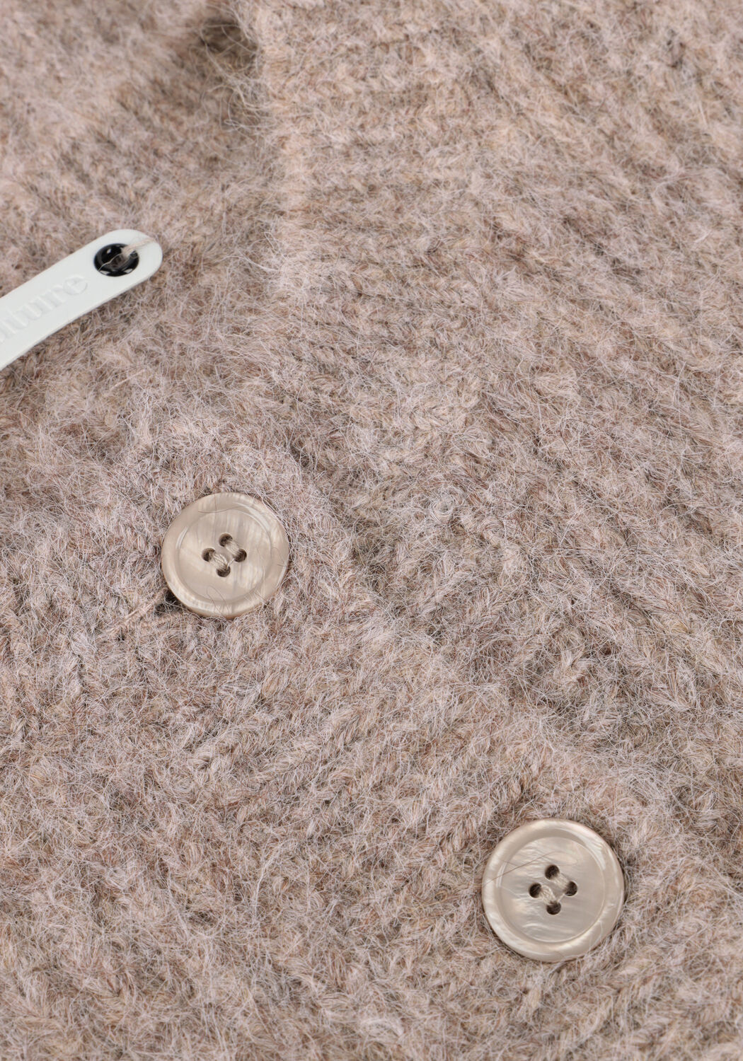 Taupe CO'COUTURE Vest CORALEE RIB CARDIGAN - large