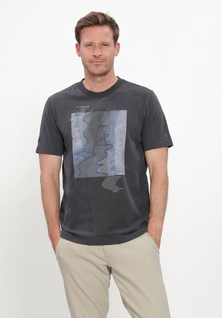 Antraciet CAST IRON T-shirt SHORT SLEEVE R-NECK REGULAR FIT PEACHED JERSEY - large