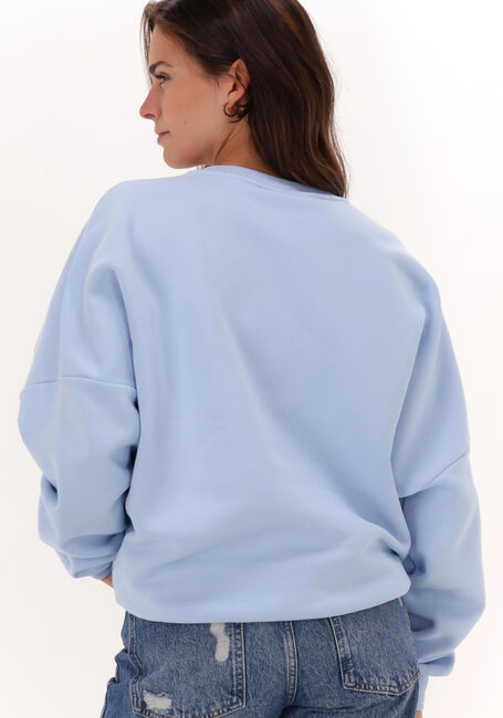 Lichtblauwe COLOURFUL REBEL Sweater LA ISLA PATCH DROPPED SHOULDER SWEAT - large