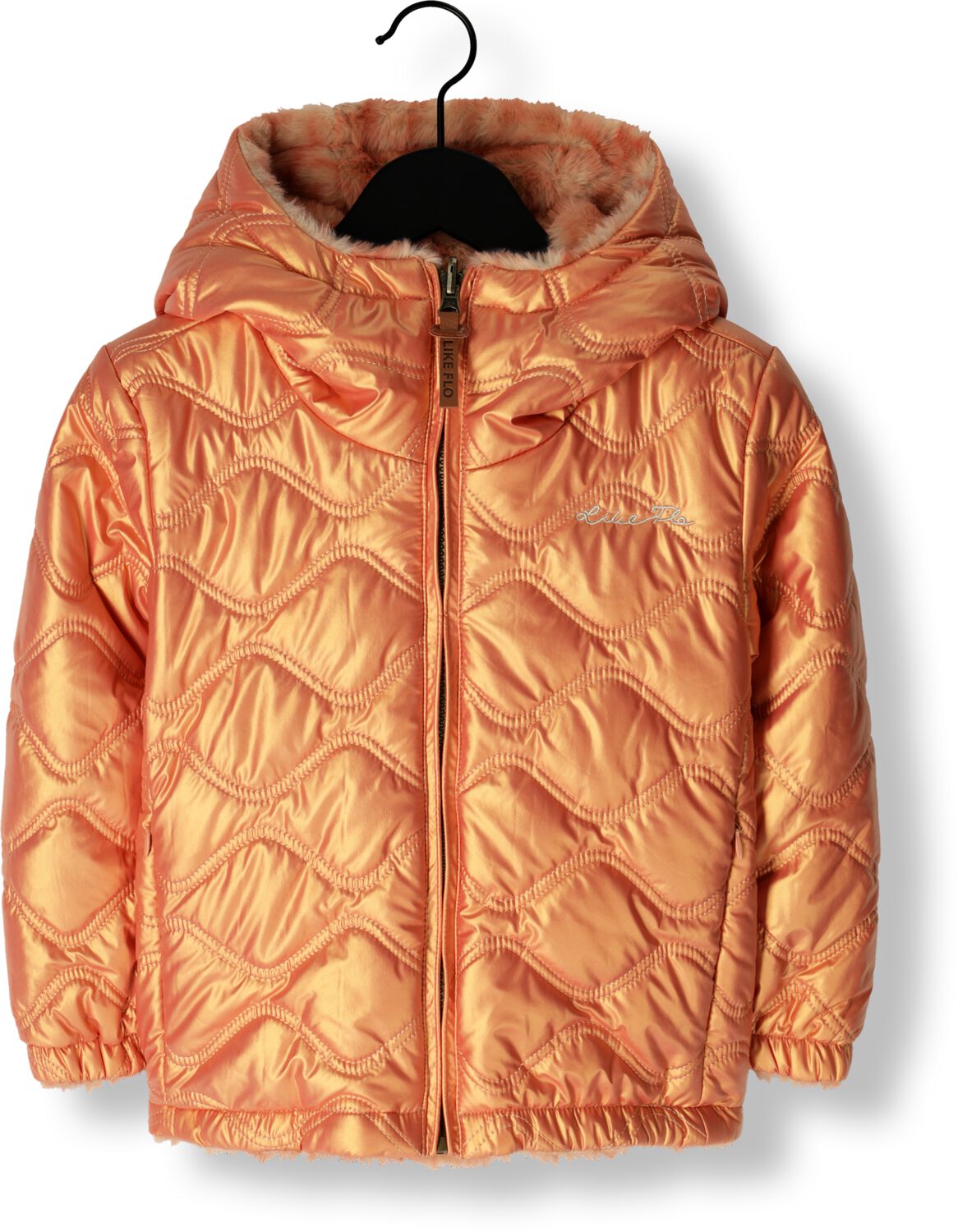 LIKE FLO Meisjes Jassen Aimee Flo Girls Reversible Hooded Jacket Oranje