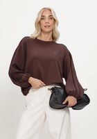Bruine ALIX THE LABEL Truien/vesten LADIES KNITTED PIPING SWEATER