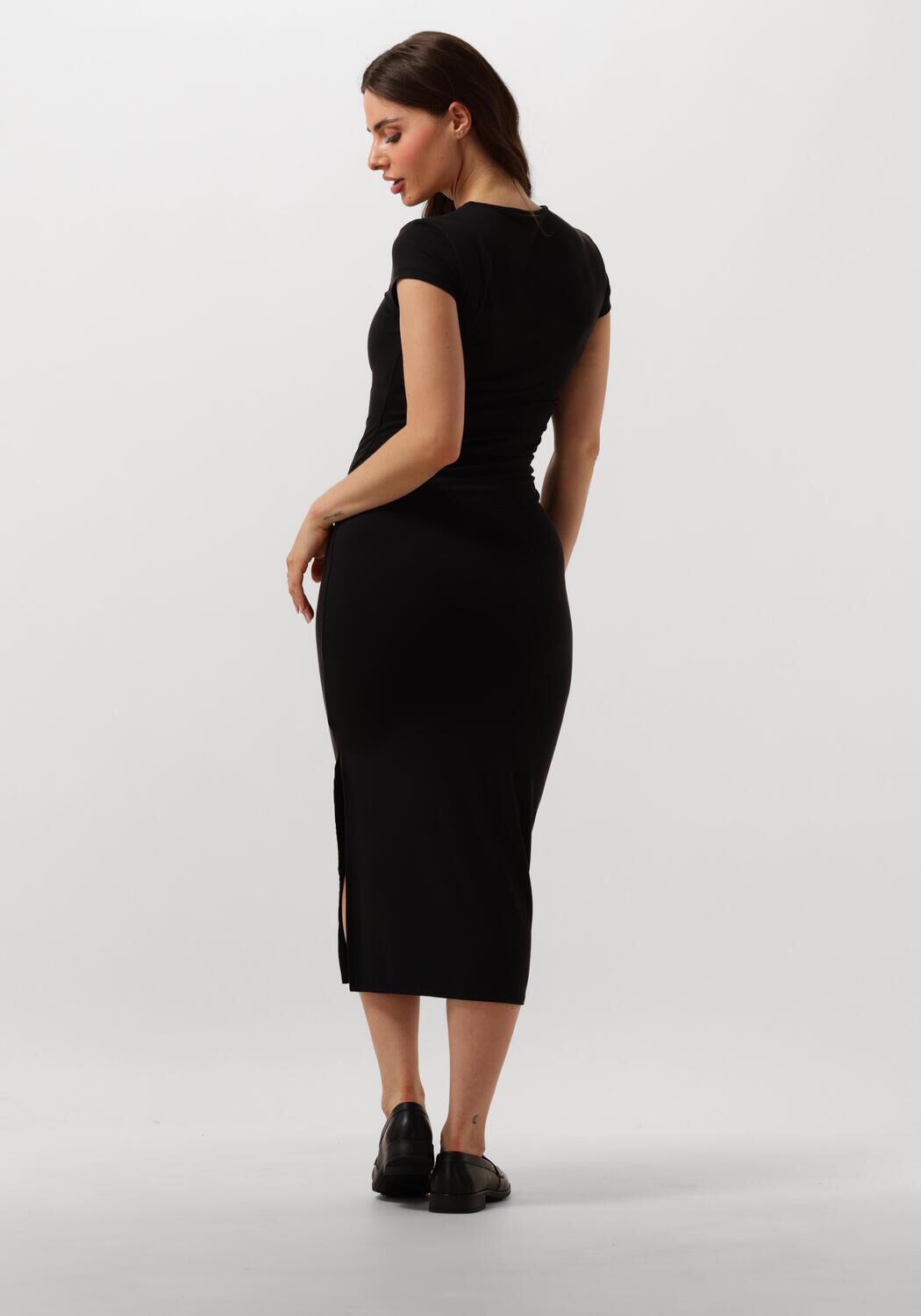 CALVIN KLEIN Dames Jurken Modal Detail Dress Zwart