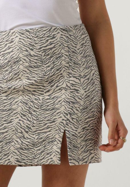 Grijze ALIX THE LABEL Minirok LADIES WOVEN TIGER JACQUARD SKIRT - large
