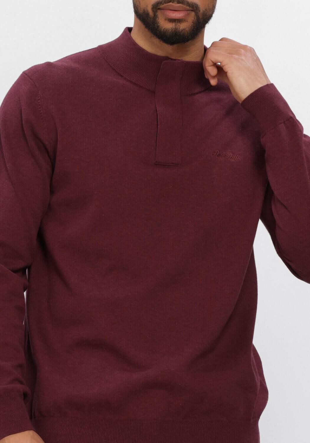 Bordeaux PURE PATH Trui LIGHT WEIGHT HIDDEN HALF-ZIP - large
