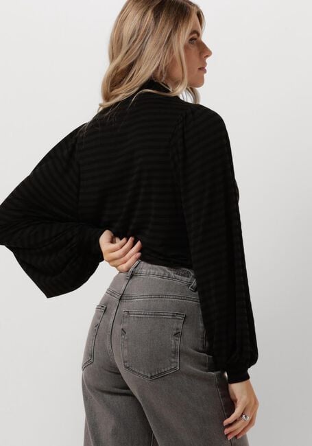 Zwarte BY-BAR Tops & T-shirts JOJO ROLL MELANGE STRIPE TOP - large