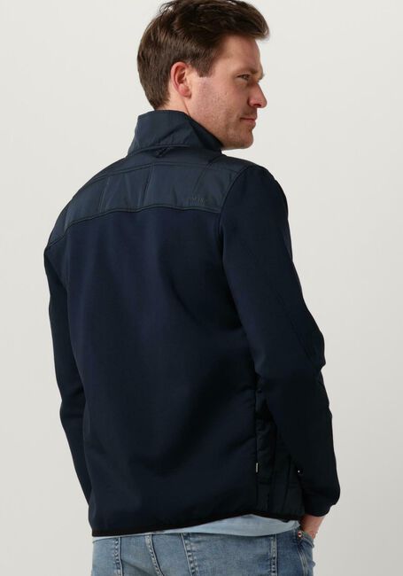 Donkerblauwe CAST IRON Jack BOMBER JACKET COTTON POLAR FLEECE - large