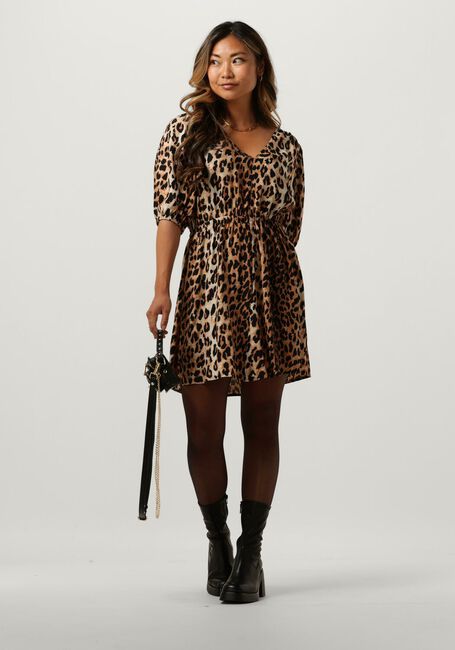 Bruine CATWALK JUNKIE Mini jurk DR LEOPARD - large