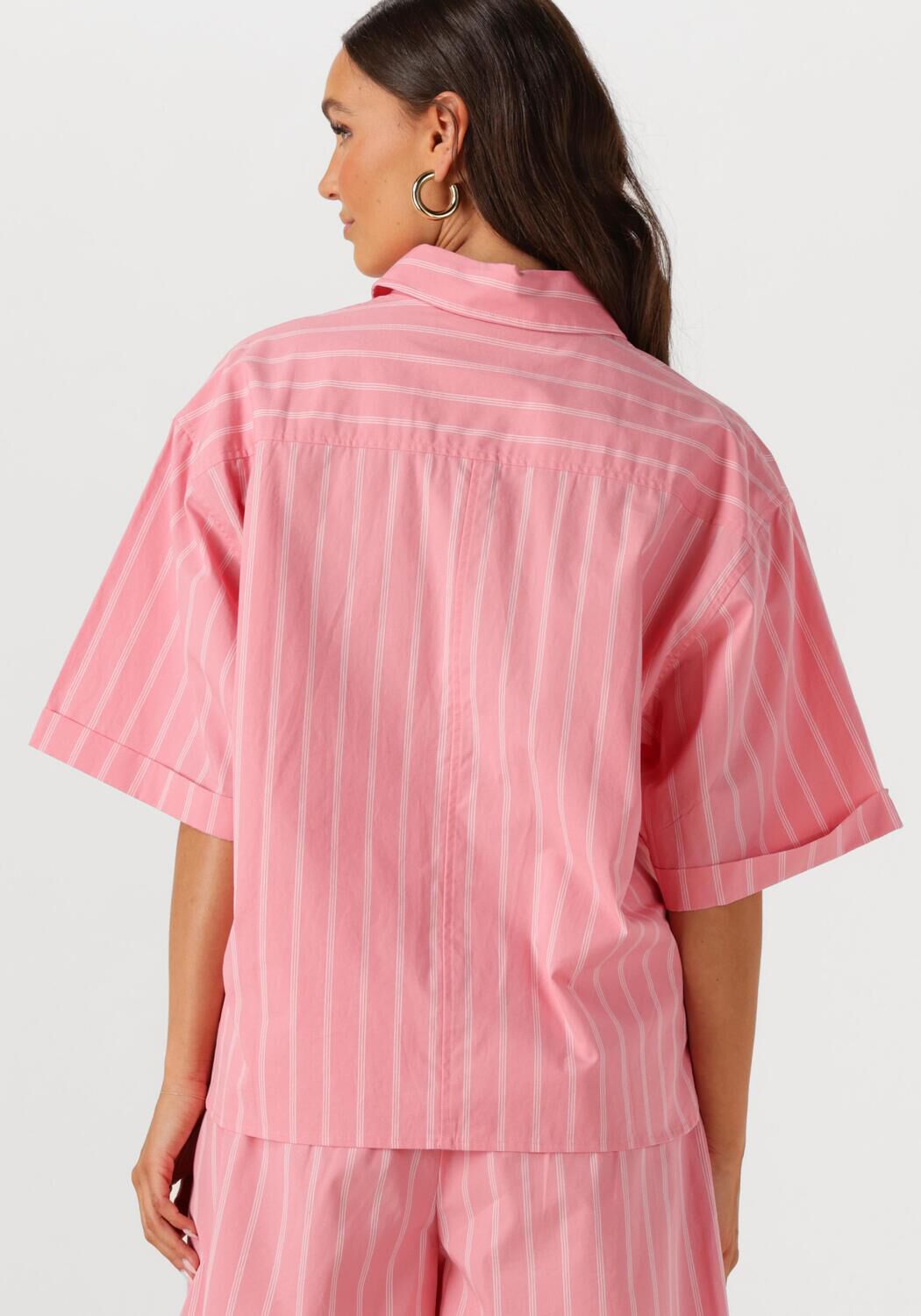 WITHBLACK Dames Blouses Wblgunilla Stripe Shirt Roze