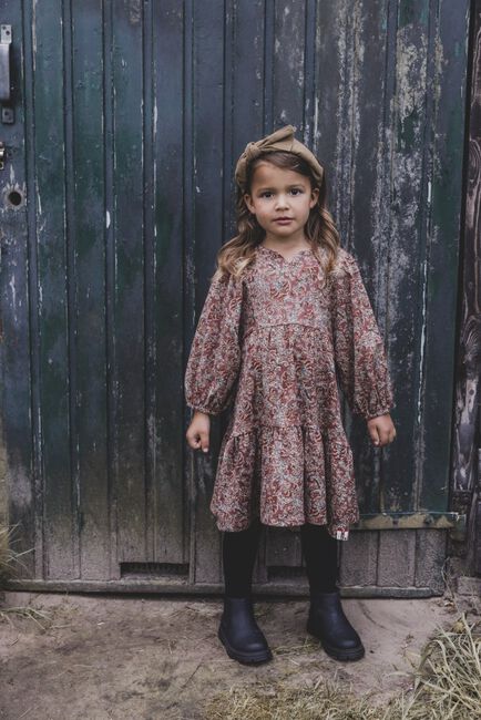 Bruine LOOXS Little Mini jurk 2331-7808 - large