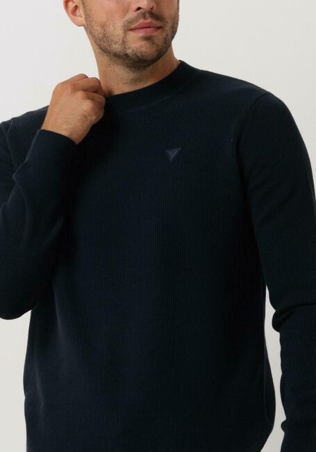Donkerblauwe PUREWHITE Trui CREWNECK WITH TRAINGLE BADGE ON CHEST - large