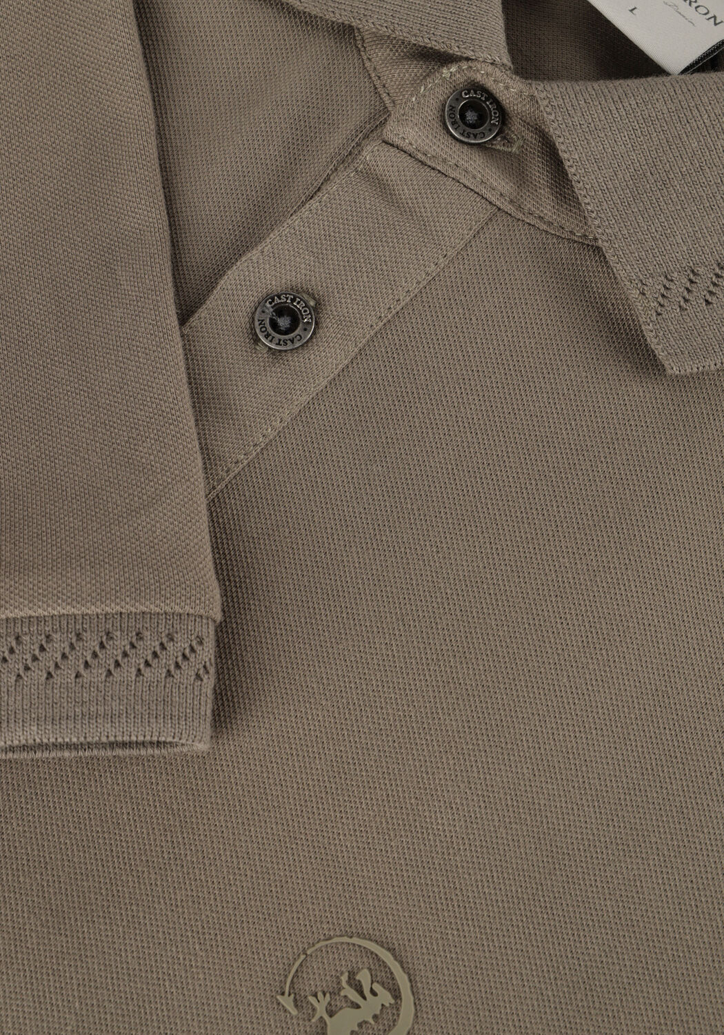 Groene CAST IRON Polo SHORT SLEEVE POLO FINE PIQUE ESSENTIAL - large