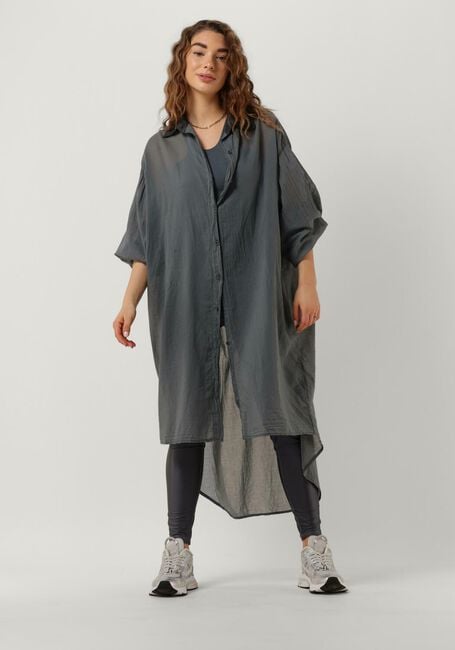 Blauwe 10DAYS Midi jurk DRESS PARIS VOILE - large