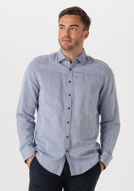 Lichtblauwe PME LEGEND Casual overhemd LONG SLEEVE SHIRT CTN/LINEN - large
