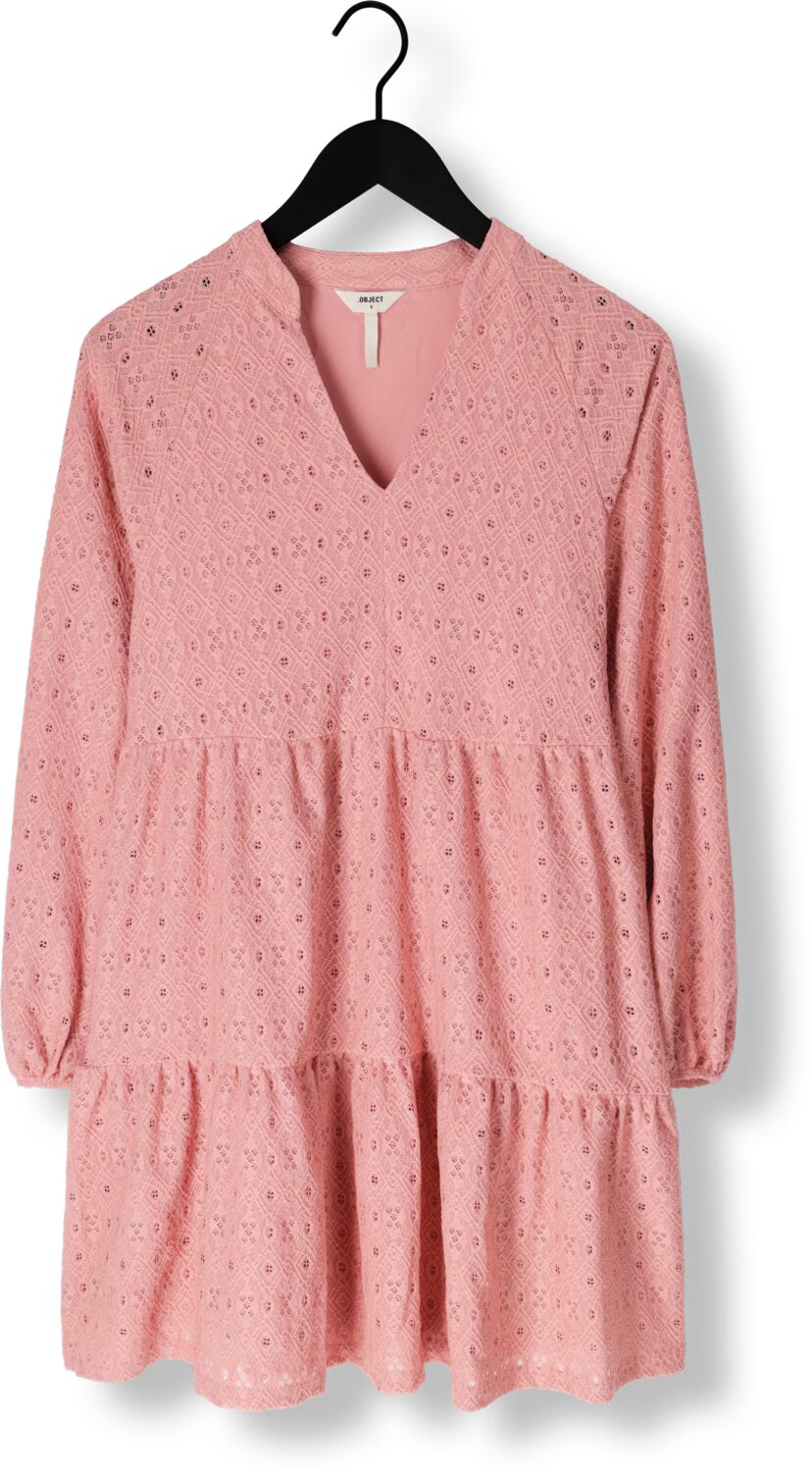 OBJECT Dames Jurken Objlaila Gia L s Re Short Dress Lichtroze