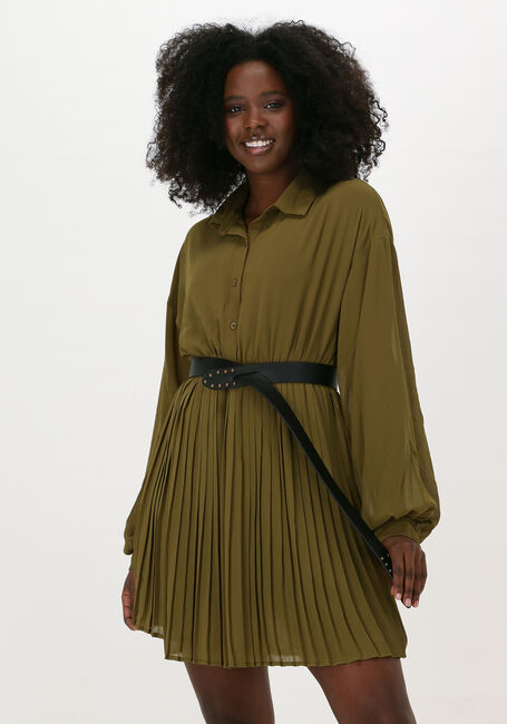 Groene NA-KD Mini jurk PLEATED MINI DRESS - large