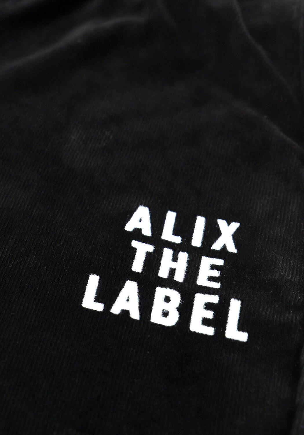 Zwarte ALIX THE LABEL Joggingbroek LADIES KNITTED RIB VELVET PANT - large