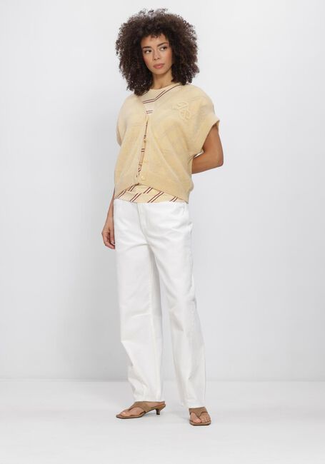 Creme DANTE6 Top ZYRA SHORT SLEEVE CARDIGAN - large