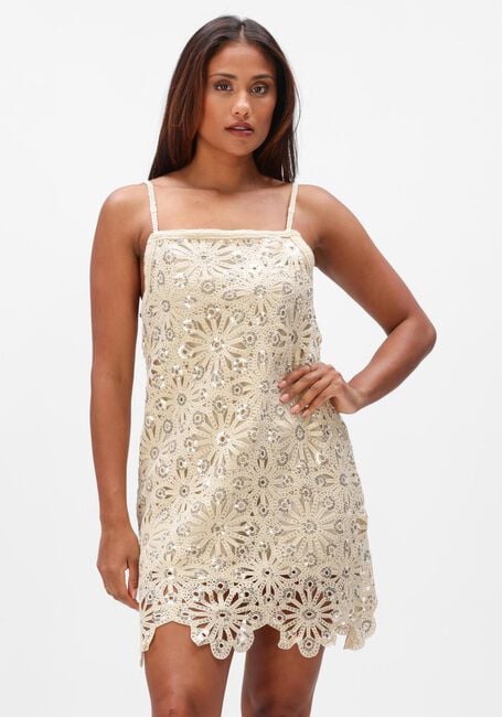 Creme SUNCOO Mini jurk CHELBY - large