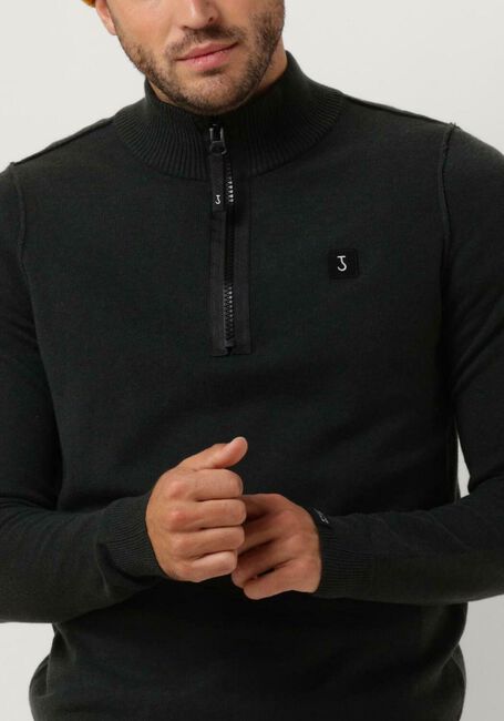 Donkergroene BUTCHER OF BLUE Trui CLIFDEN HALFZIP - large