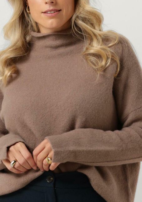 Taupe KNIT-TED Trui KRIS PULLOVER - large