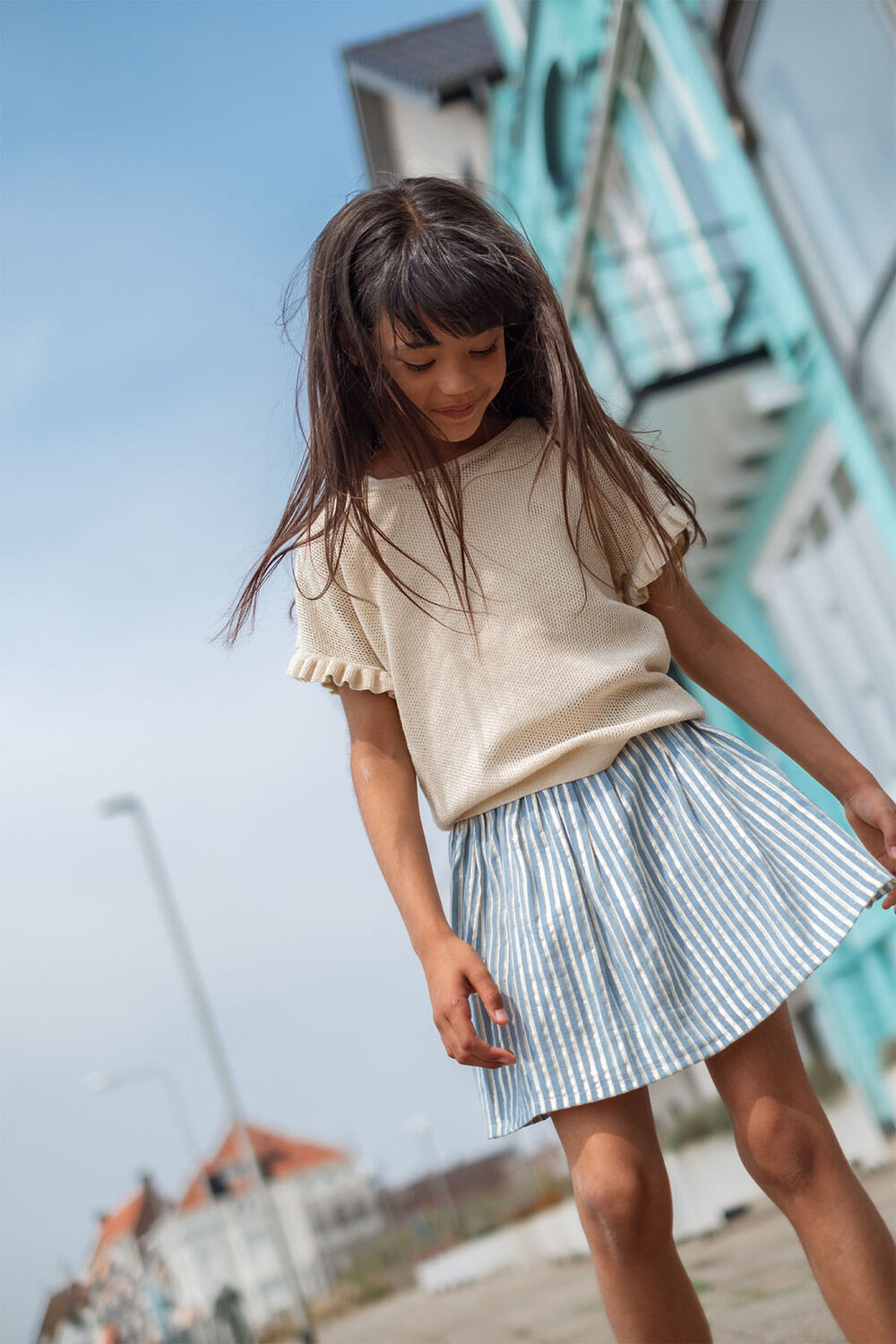 LIKE FLO Meisjes Tops & T-shirts Emma Flo Glitter Top Ecru