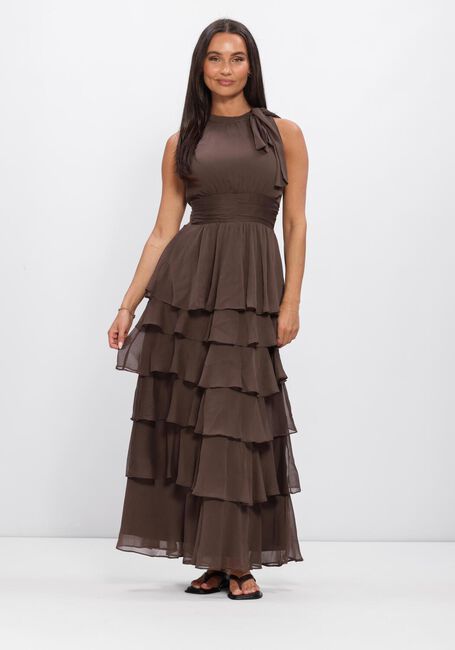 Bruine NEO NOIR Jurken MARLI SOLID CHIFFON DRESS - large