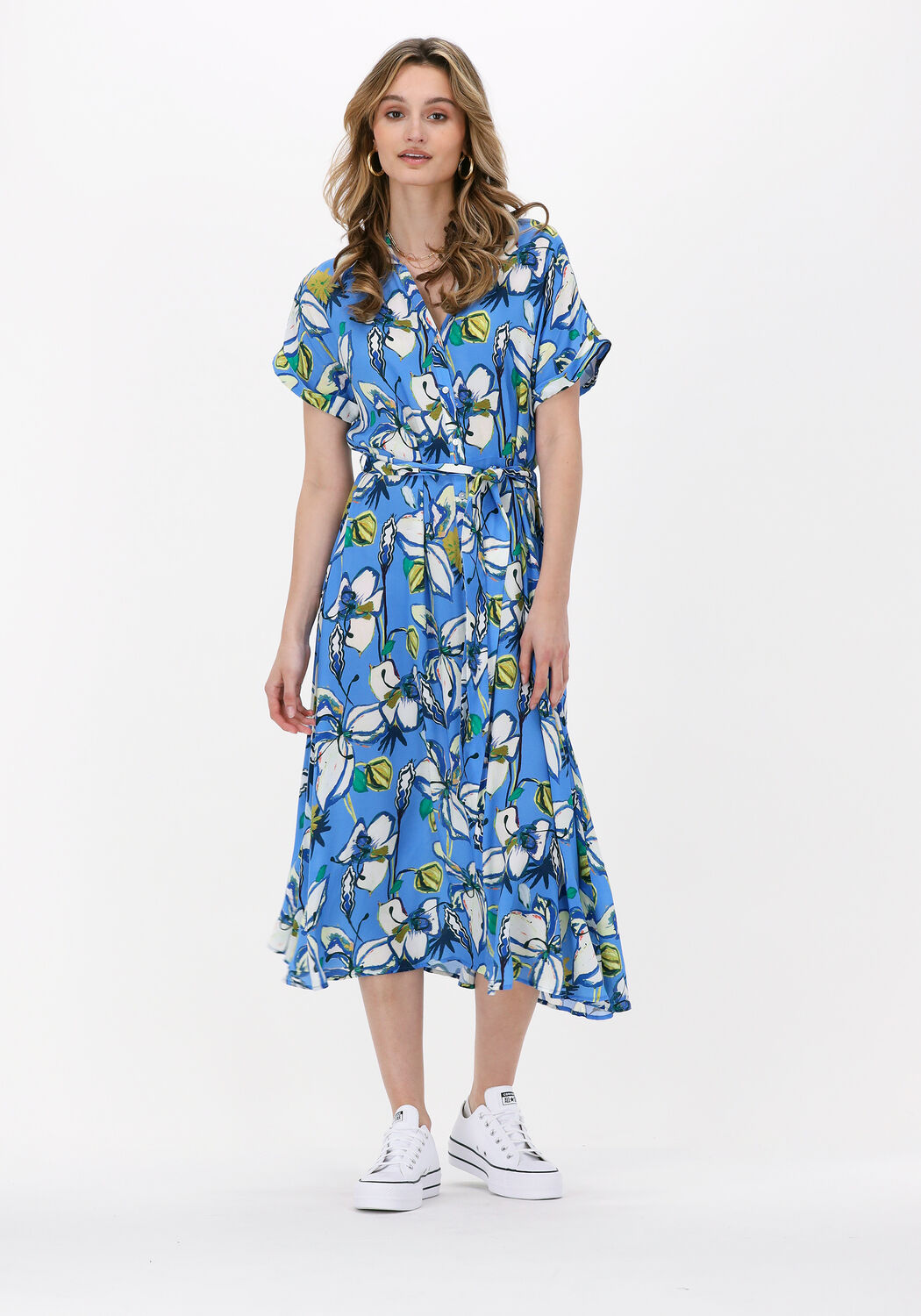 Pom jurk blauw hotsell