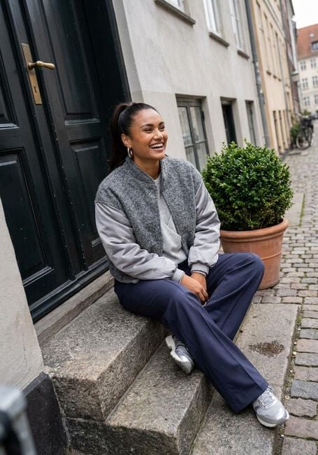 Grijze NUKUS Trui FIFI PULLOVER - large